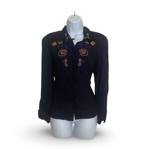 Vintage Embroidered Button Down Shirt